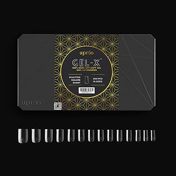 Apres Nail Gel-X Sculpted Square Short Box of Tips | 600 Gel